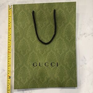 Gucci Olive Green Shopping Bag 14x10x5.5
